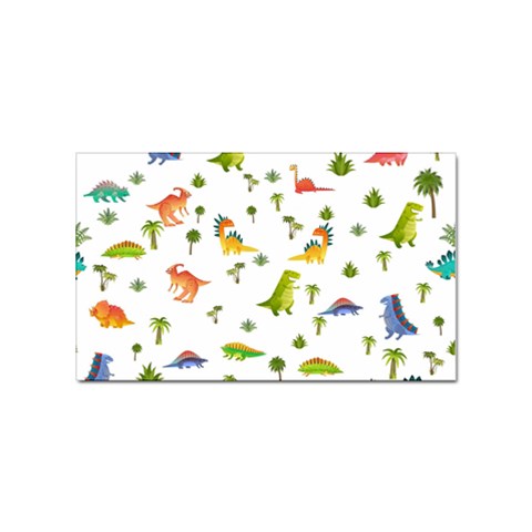 Baby Dino Seamless Pattern Sticker Rectangular (100 pack) from ArtsNow.com Front
