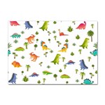 Baby Dino Seamless Pattern Sticker A4 (10 pack)