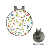 Baby Dino Seamless Pattern Hat Clips with Golf Markers