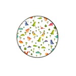 Baby Dino Seamless Pattern Hat Clip Ball Marker (4 pack)