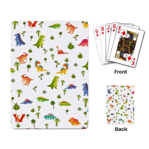 Baby Dino Seamless Pattern Playing Cards Single Design (Rectangle) from ArtsNow.com Back