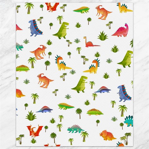 Baby Dino Seamless Pattern Canvas 11  x 14  from ArtsNow.com 10.95 x13.48  Canvas - 1