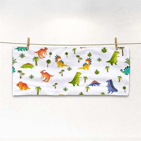 Baby Dino Seamless Pattern Hand Towel from ArtsNow.com Front
