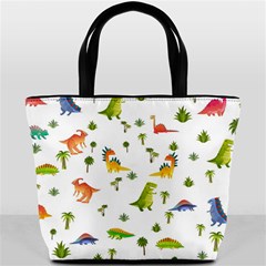 Baby Dino Seamless Pattern Bucket Bag from ArtsNow.com Back