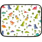 Baby Dino Seamless Pattern Fleece Blanket (Mini)
