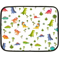 Baby Dino Seamless Pattern Two Sides Fleece Blanket (Mini) from ArtsNow.com 35 x27  Blanket Front