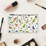 Baby Dino Seamless Pattern Cosmetic Bag (Small)