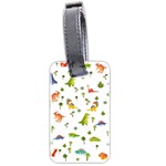 Baby Dino Seamless Pattern Luggage Tag (two sides)