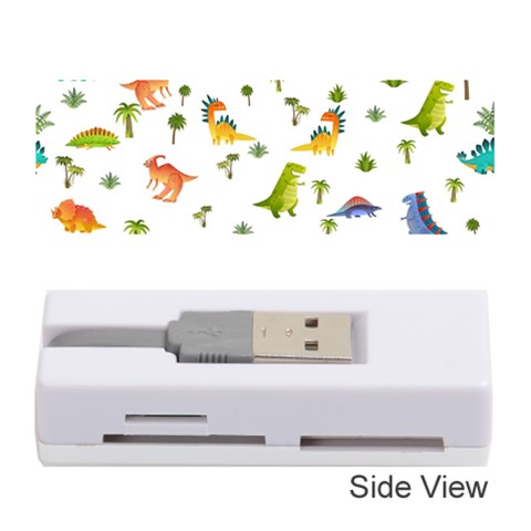 Baby Dino Seamless Pattern Memory Card Reader (Stick) from ArtsNow.com Front