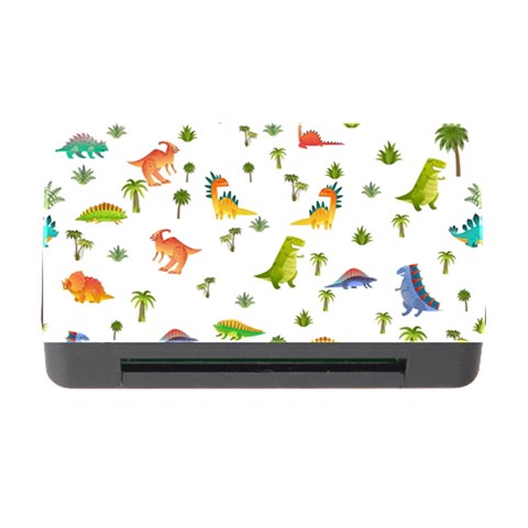 Baby Dino Seamless Pattern Memory Card Reader with CF from ArtsNow.com Front