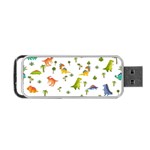 Baby Dino Seamless Pattern Portable USB Flash (One Side)