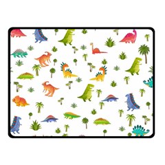 Baby Dino Seamless Pattern Two Sides Fleece Blanket (Small) from ArtsNow.com 45 x34  Blanket Back