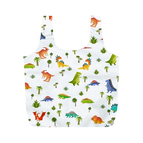 Baby Dino Seamless Pattern Full Print Recycle Bag (M) from ArtsNow.com Back