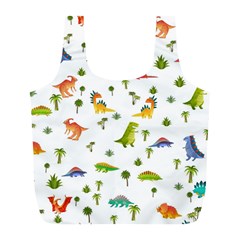 Baby Dino Seamless Pattern Full Print Recycle Bag (L) from ArtsNow.com Front