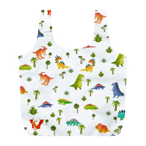 Baby Dino Seamless Pattern Full Print Recycle Bag (L) from ArtsNow.com Back
