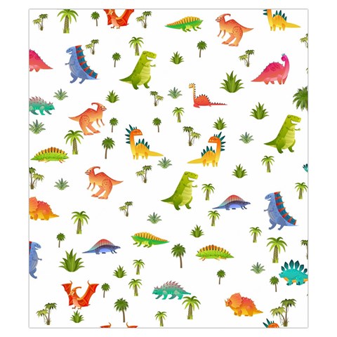 Baby Dino Seamless Pattern Drawstring Pouch (Small) from ArtsNow.com Front