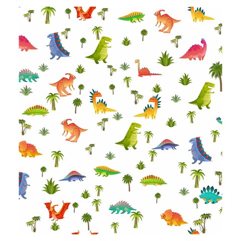 Baby Dino Seamless Pattern Drawstring Pouch (Medium) from ArtsNow.com Front