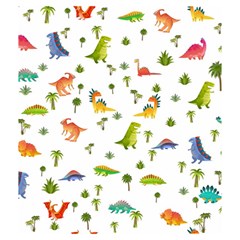 Baby Dino Seamless Pattern Drawstring Pouch (Medium) from ArtsNow.com Back