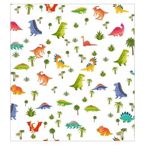 Baby Dino Seamless Pattern Drawstring Pouch (Large) from ArtsNow.com Front