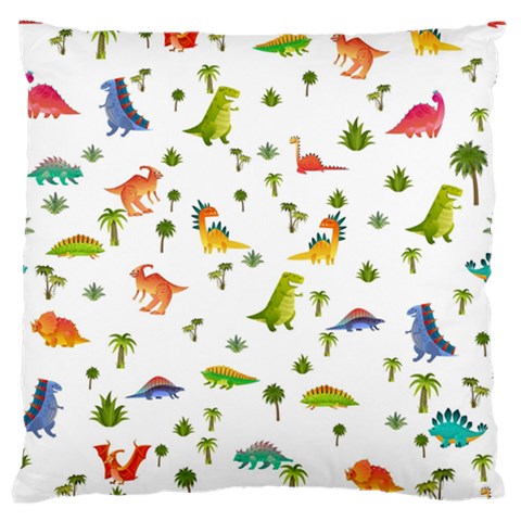 Baby Dino Seamless Pattern Standard Premium Plush Fleece Cushion Case (Two Sides) from ArtsNow.com Front
