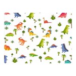 Baby Dino Seamless Pattern Two Sides Premium Plush Fleece Blanket (Mini)