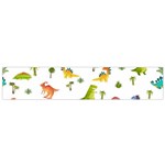 Baby Dino Seamless Pattern Small Premium Plush Fleece Scarf