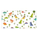 Baby Dino Seamless Pattern Satin Shawl 45  x 80 