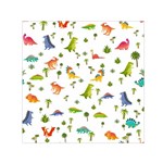 Baby Dino Seamless Pattern Square Satin Scarf (30  x 30 )