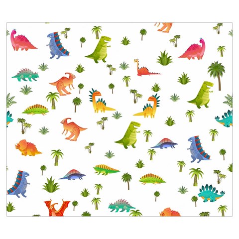 Baby Dino Seamless Pattern Zipper Large Tote Bag from ArtsNow.com Front