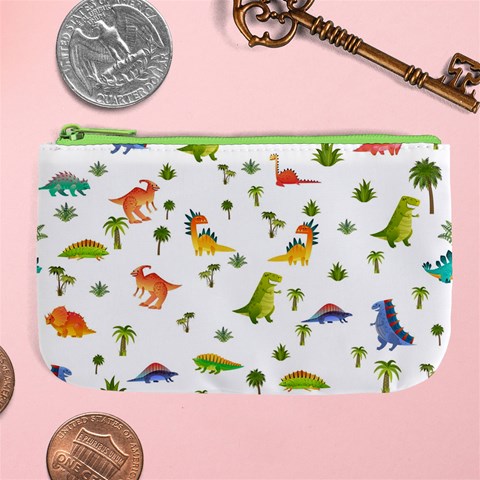 Baby Dino Seamless Pattern Large Coin Purse from ArtsNow.com Front