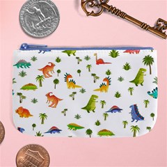 Baby Dino Seamless Pattern Large Coin Purse from ArtsNow.com Front