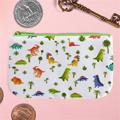 Baby Dino Seamless Pattern Large Coin Purse from ArtsNow.com Front