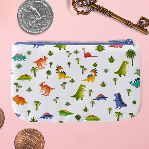Baby Dino Seamless Pattern Large Coin Purse from ArtsNow.com Back