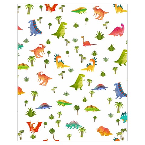 Baby Dino Seamless Pattern Drawstring Pouch (XL) from ArtsNow.com Front
