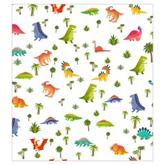 Baby Dino Seamless Pattern Drawstring Pouch (2XL) from ArtsNow.com Back