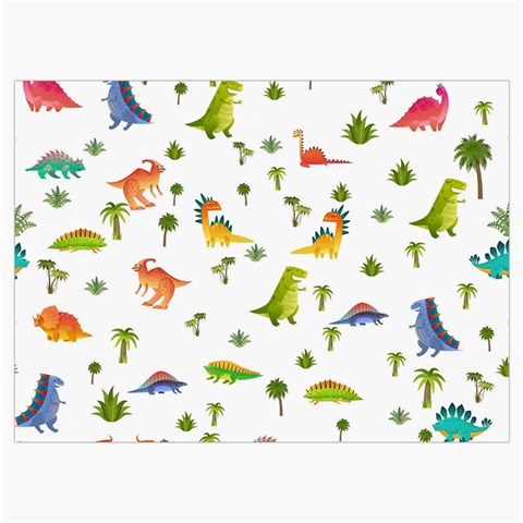 Baby Dino Seamless Pattern Roll Up Canvas Pencil Holder (M) from ArtsNow.com Front