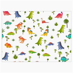 Baby Dino Seamless Pattern Roll Up Canvas Pencil Holder (M) from ArtsNow.com Front