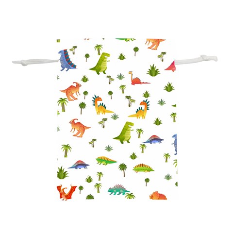 Baby Dino Seamless Pattern Lightweight Drawstring Pouch (M) from ArtsNow.com Front