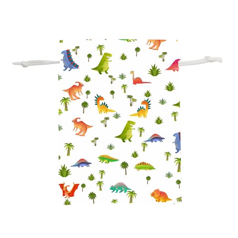 Baby Dino Seamless Pattern Lightweight Drawstring Pouch (L) from ArtsNow.com Front