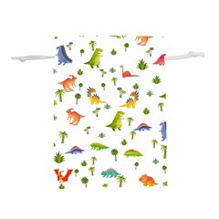 Baby Dino Seamless Pattern Lightweight Drawstring Pouch (L) from ArtsNow.com Front