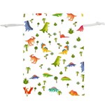 Baby Dino Seamless Pattern Lightweight Drawstring Pouch (XL)