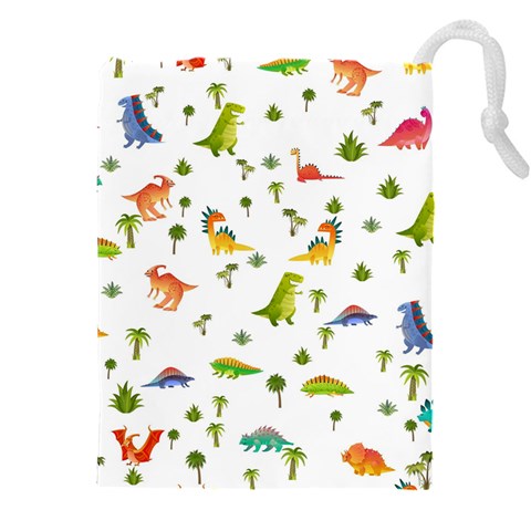 Baby Dino Seamless Pattern Drawstring Pouch (4XL) from ArtsNow.com Front