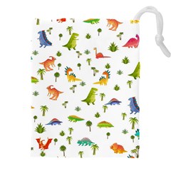Baby Dino Seamless Pattern Drawstring Pouch (4XL) from ArtsNow.com Front