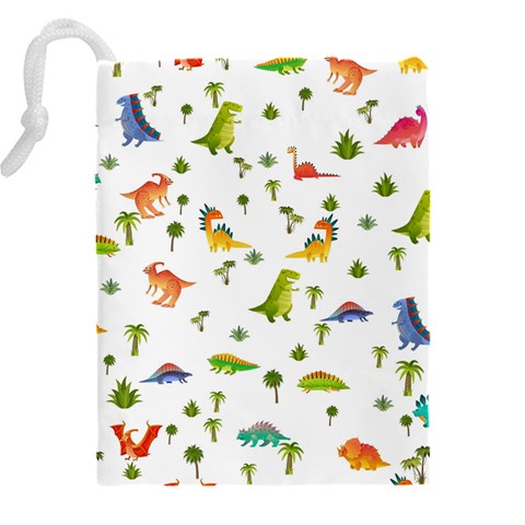 Baby Dino Seamless Pattern Drawstring Pouch (4XL) from ArtsNow.com Back