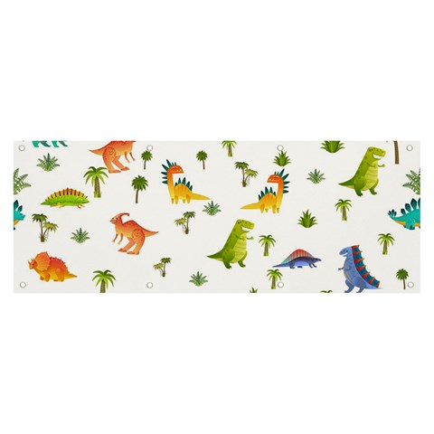 Baby Dino Seamless Pattern Banner and Sign 8  x 3  from ArtsNow.com Front