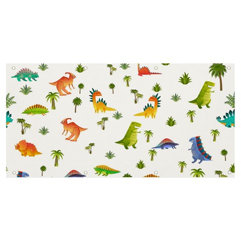 Baby Dino Seamless Pattern Banner and Sign 8  x 4  from ArtsNow.com Front