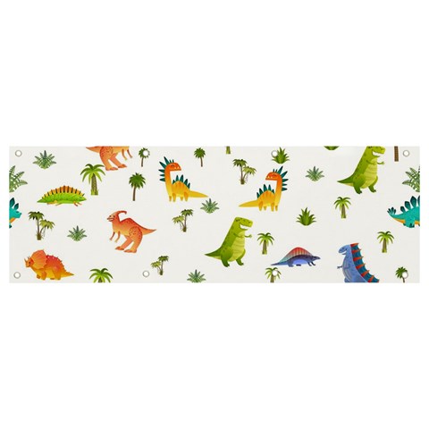 Baby Dino Seamless Pattern Banner and Sign 9  x 3  from ArtsNow.com Front