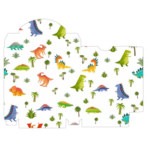 Baby Dino Seamless Pattern Playing Cards Single Design (Rectangle) with Custom Box from ArtsNow.com Poker Box