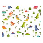 Baby Dino Seamless Pattern Premium Plush Fleece Blanket (Large)