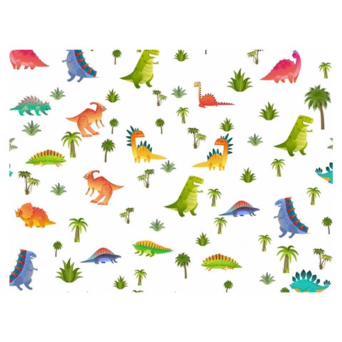 Baby Dino Seamless Pattern Two Sides Premium Plush Fleece Blanket (Extra Small) from ArtsNow.com 40 x30  Blanket Front